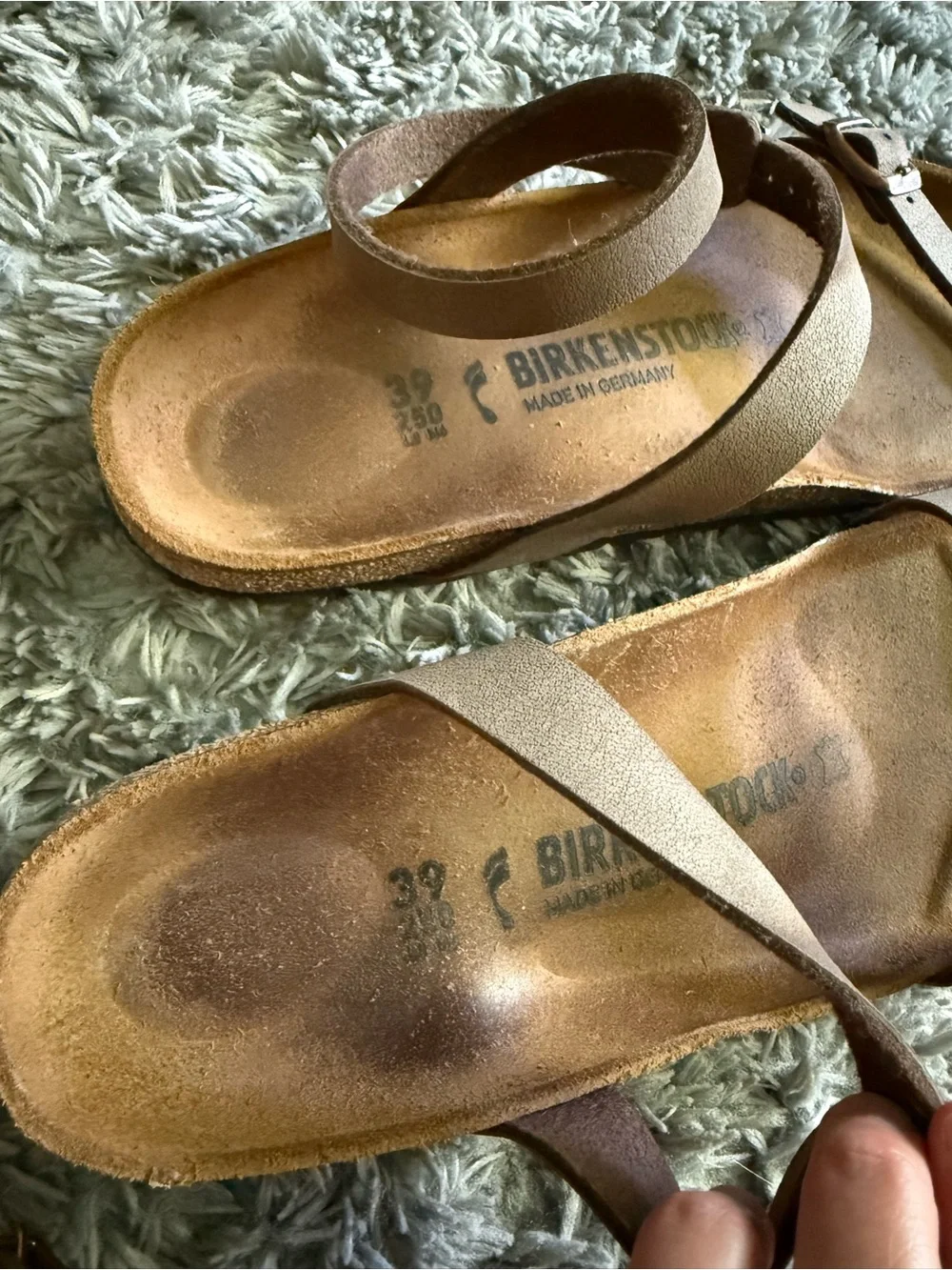 Birkenstock Brown Leather Ankle-Strap Sandals